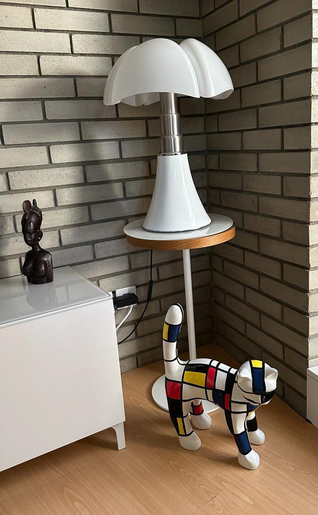 Sculpture de chat Mondrian peinte à la main, 40 cm, AlwaysCat