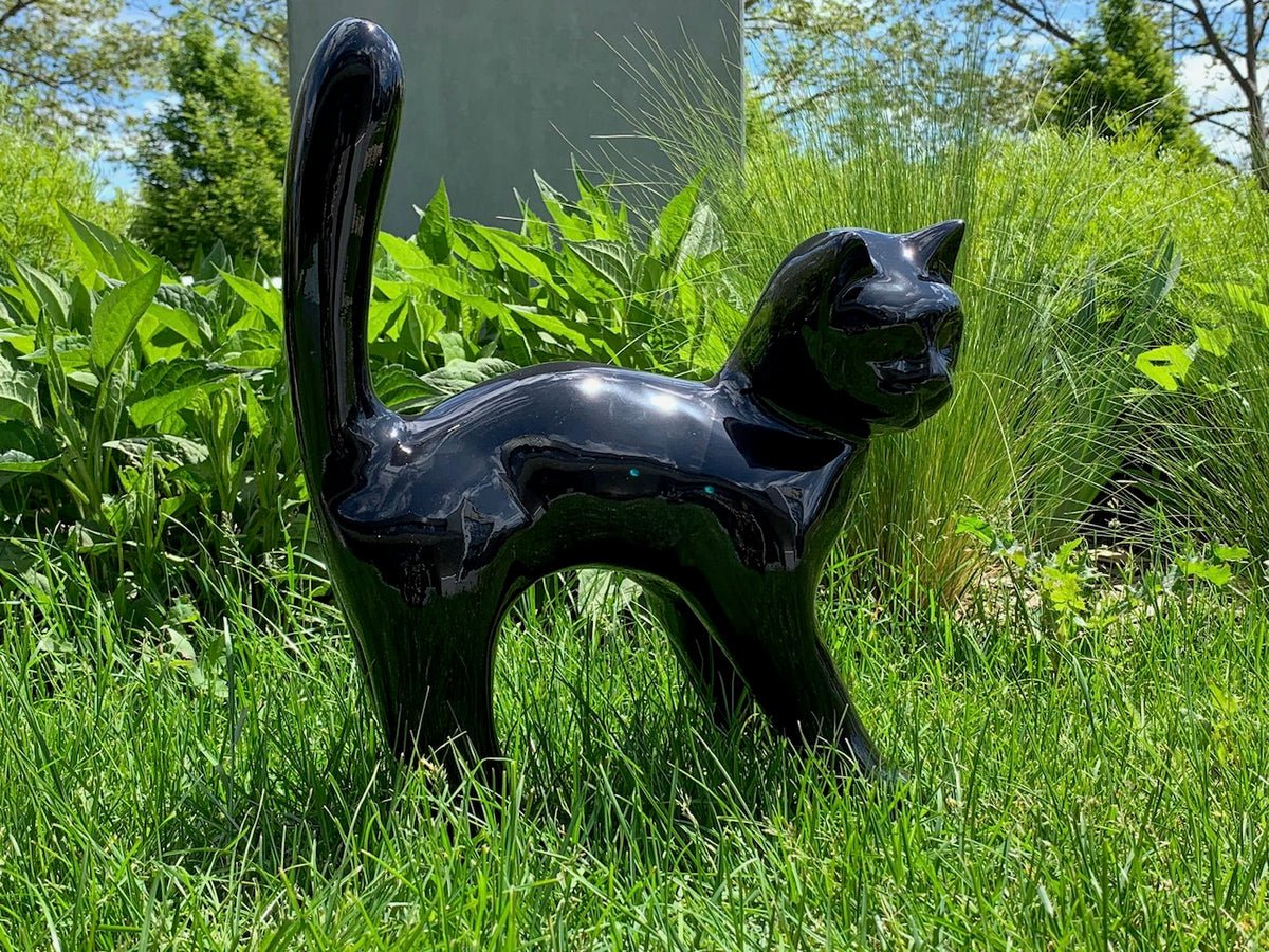 Sculpture de chat en résine Noir d'encre, 40 cm, AlwaysCat