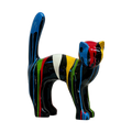 El Gato — Trash Negro, escultura de gato de resina pintada a mano, 45 cm