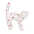 Die Katze — Herzen, handbemalte Katzenskulptur aus Kunstharz, 40 cm (digitale Vorschau)