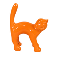 Die Katze — Mandarine, handbemalte Katzenskulptur aus Kunstharz, 40 cm (digitale Vorschau)