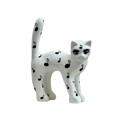 Die Katze — Musiknoten, handbemalte Katzenskulptur aus Kunstharz, 40 cm