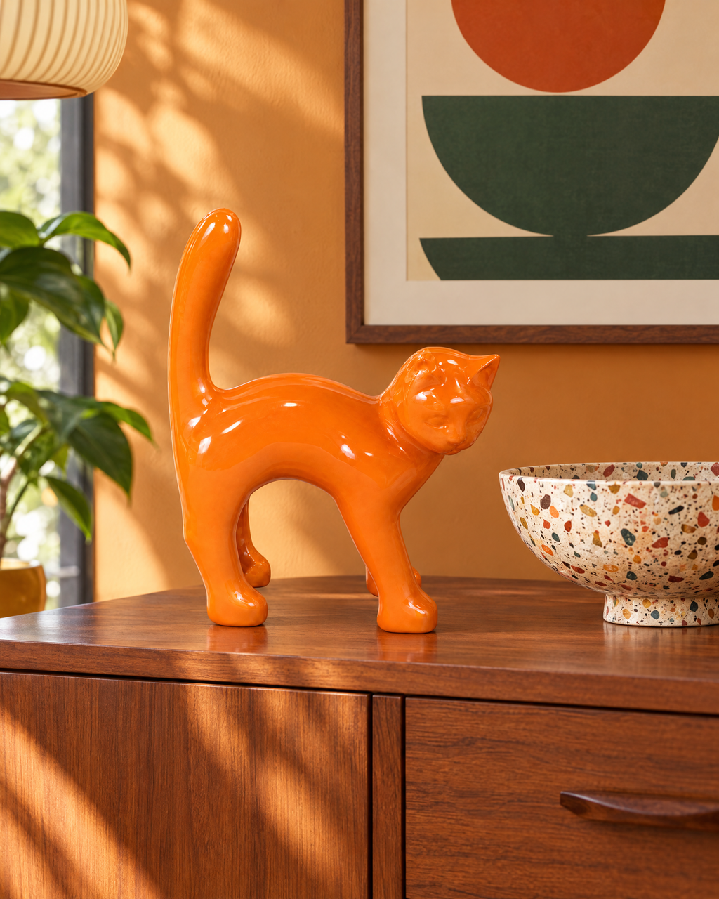 Die Katze — Mandarine in einem Wohnambiente, AlwaysCat (digitale Inszenierung)