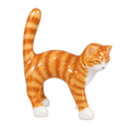 Le Chat — Votre Chat : sculpture en résine de 40 cm peinte à la main comme un chat roux tigré aux pattes blanches (aperçu numérique)